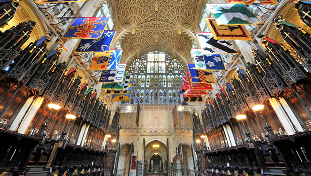 Inside view of the Westminster Abbey