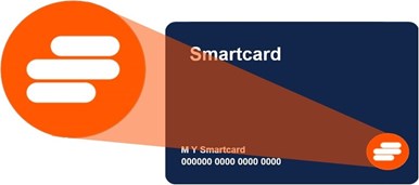 Image of ITSO smartcard with 'S' symbol